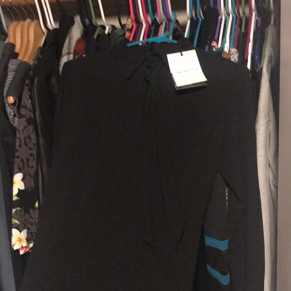 Black collared dress